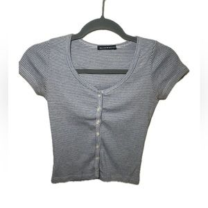 Brandy Melville striped down baby tee